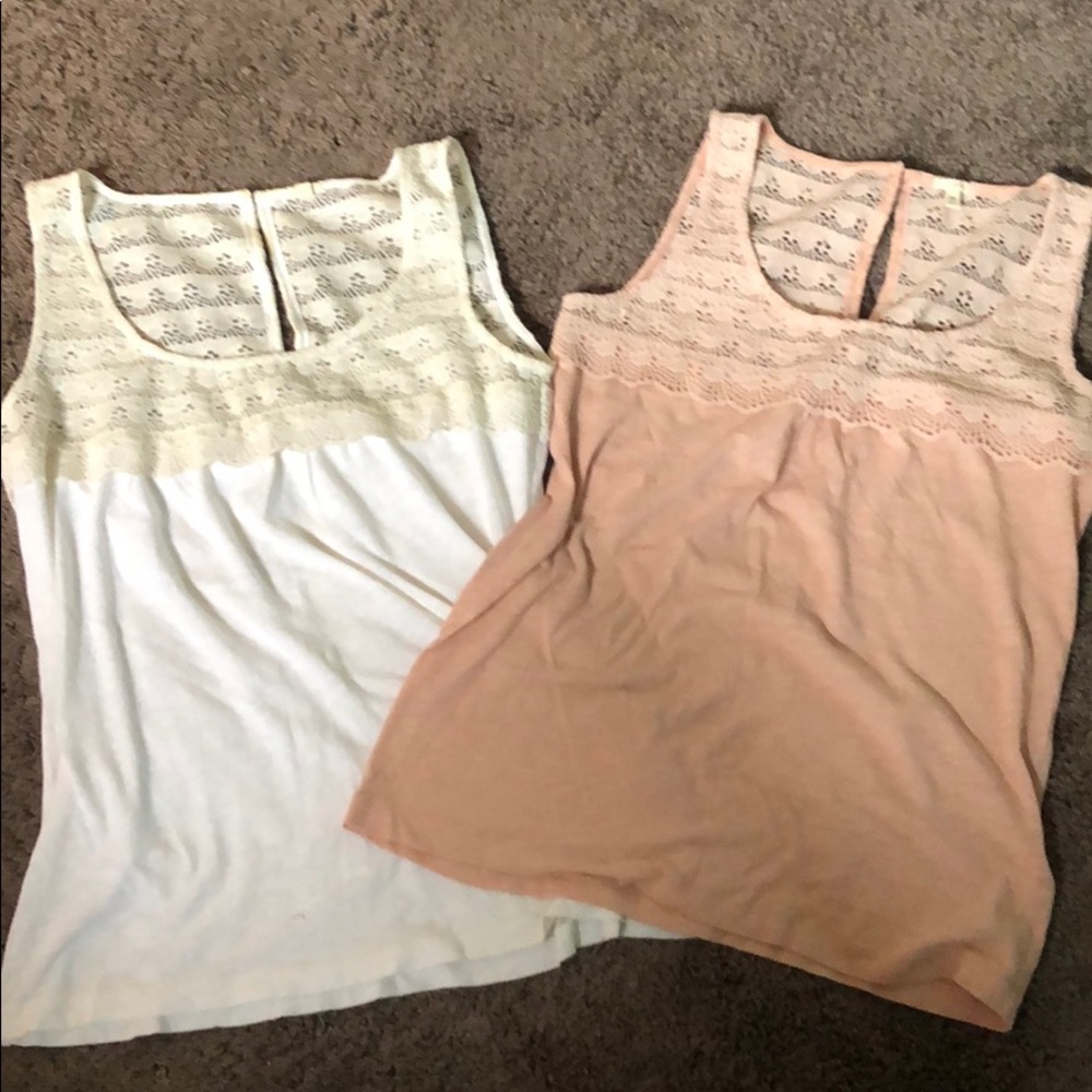 J. Crew eyelet tank tops